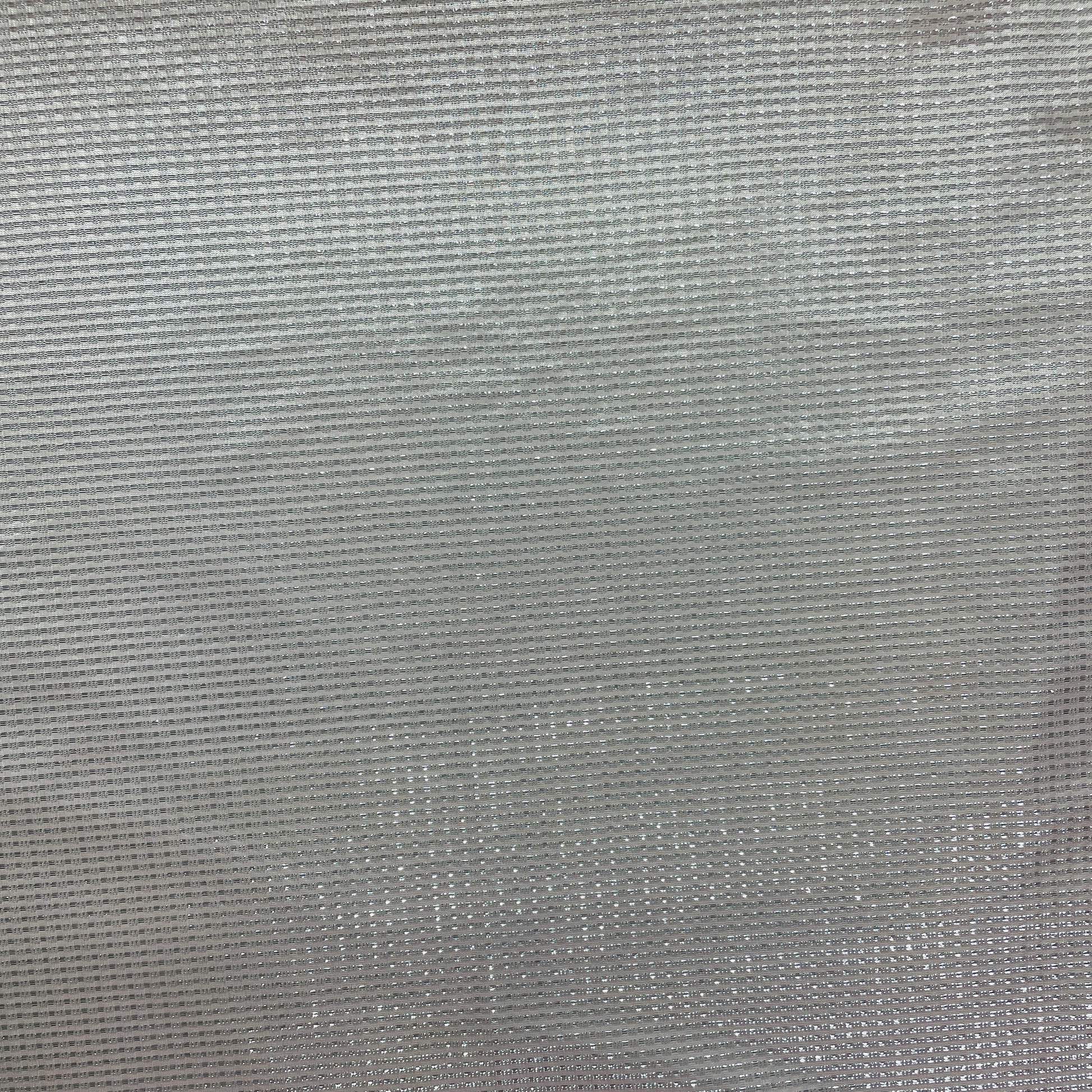 Light Pink with Silver stripes shimmer imported Knit Fabric - TradeUNO