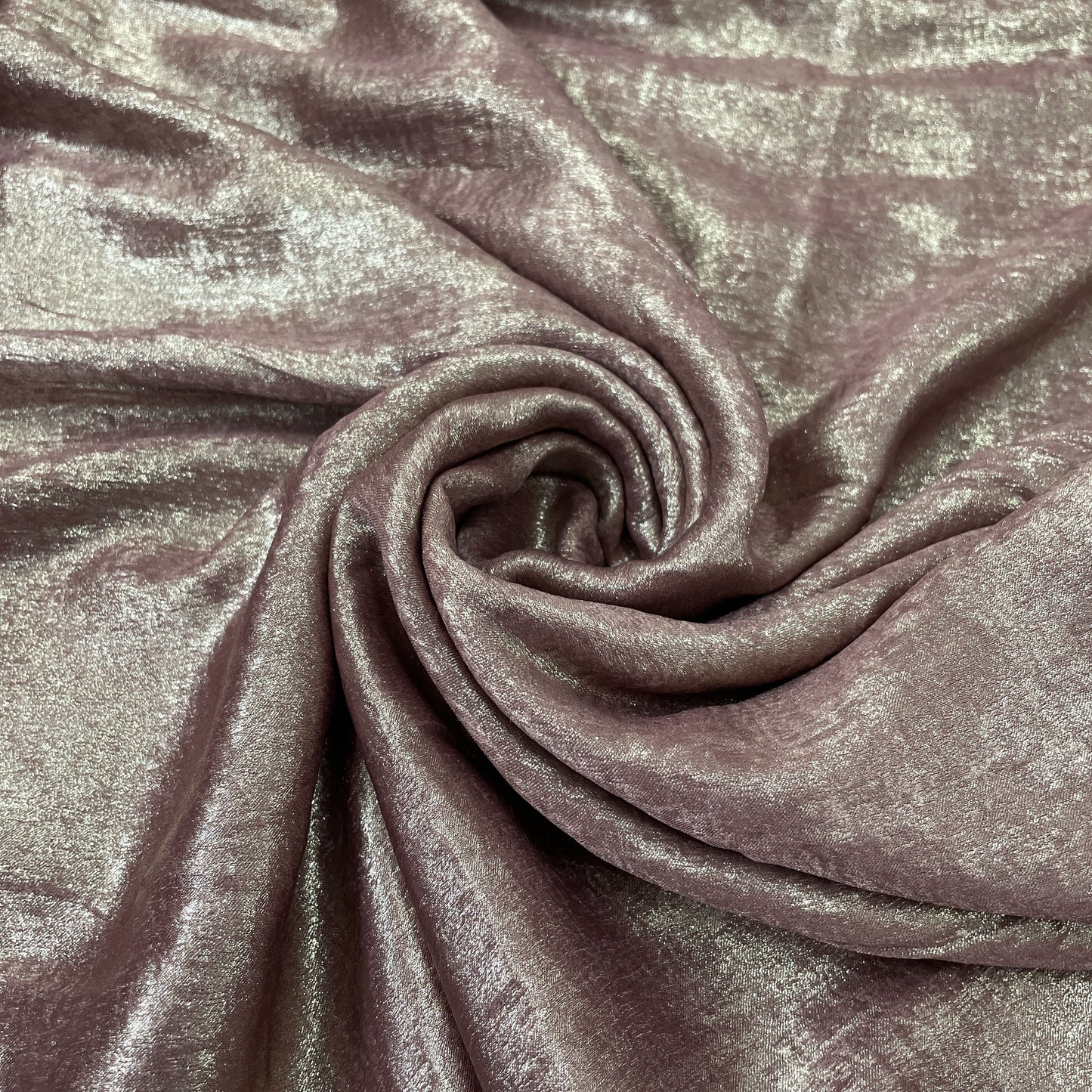 Classic Pink Gold Shimmer Chanderi Velvet Fabric