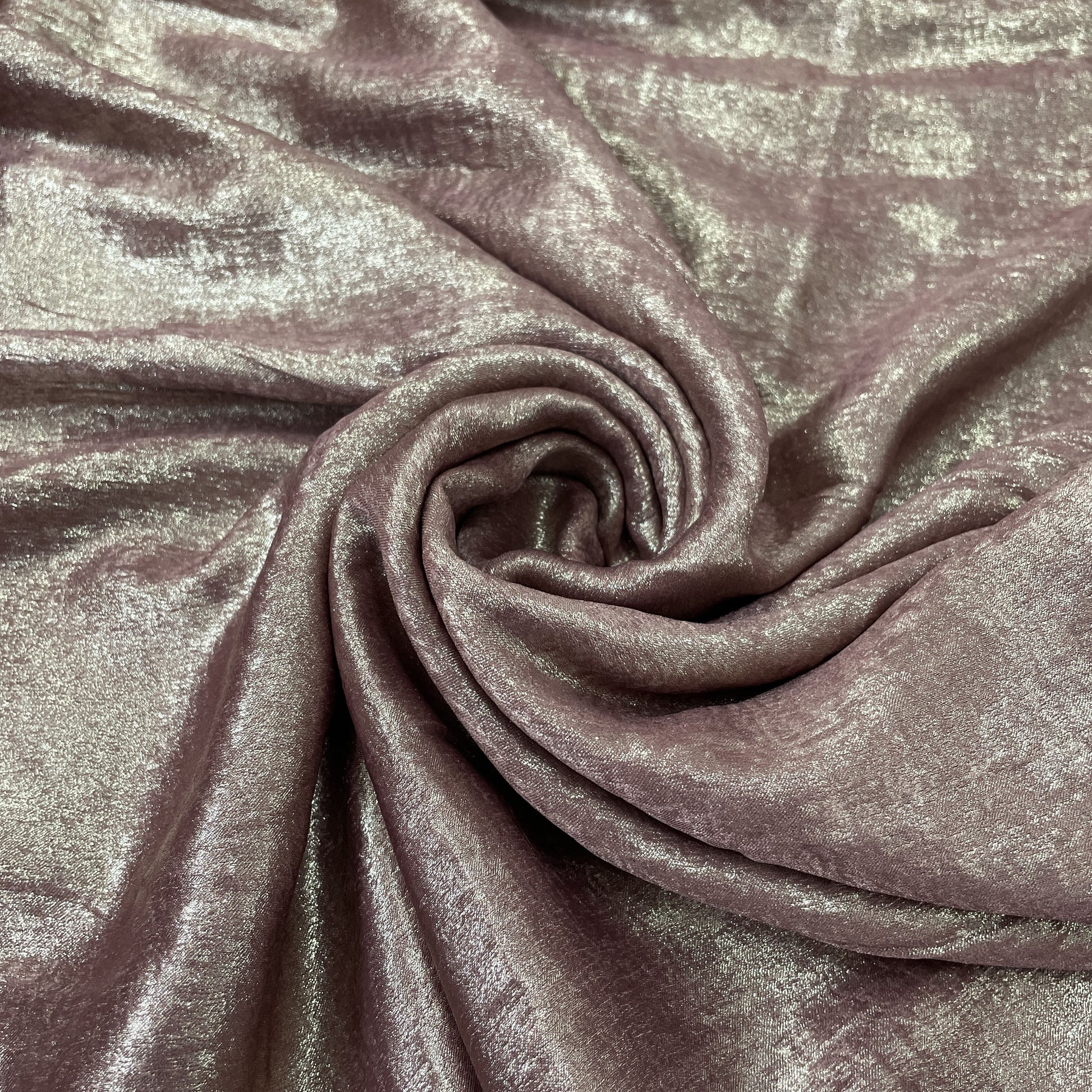 Classic Pink Gold Shimmer Chanderi Velvet Fabric