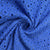 Classic Blue Floral Embroidery Cotton Schiffli Fabric