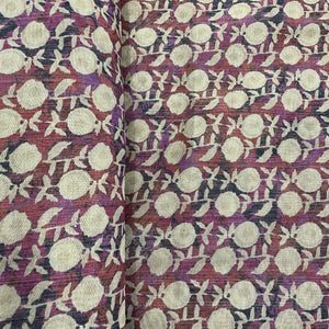 Classic Pink Cream Floral Print Zari Organza Fabric