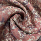 Classic Orange Cream Floral Print Zari Organza Fabric