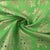 Classic Parrot Green Golden Floral Brocade Jacquard Fabric