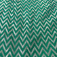 Classic Dark Green Golden Chevron Brocade Jacquard Fabric