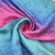 Classic Pink Blue Abstract Print Armani Satin Fabric