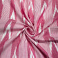 Pink & White Ikkat Cotton Fabric - TradeUNO