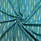 Dark Green & Green Ikkat Cotton Fabric - TradeUNO