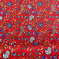 Red & Blue Floral Print Cotton Fabric - TradeUNO
