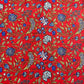 Red & Blue Floral Print Cotton Fabric - TradeUNO
