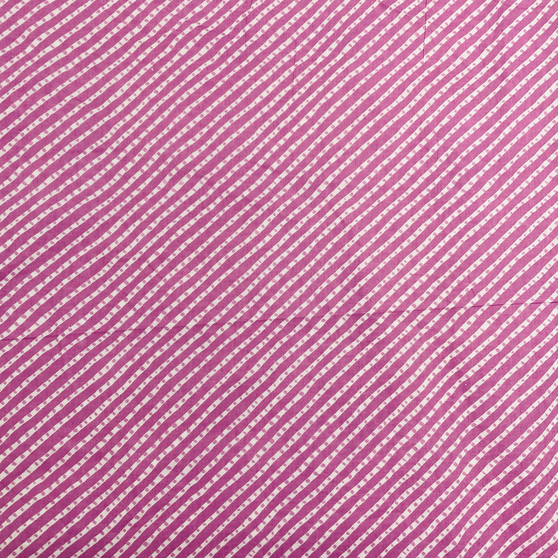 White & Purple Lehriya Print Cotton Fabric TU-8617 - TradeUNO