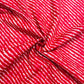 White & Red Lehriya Print Cotton Fabric - TradeUNO