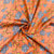 Salmon Pink & Blue Floral Print Cotton Fabric - TradeUNO