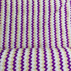 White & Multicolor Print Cotton Fabric - TradeUNO