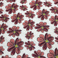 Premium White Orange Floral Print Crepe Fabric
