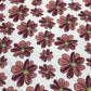Premium White Orange Floral Print Crepe Fabric