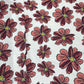 Premium White Orange Floral Print Crepe Fabric