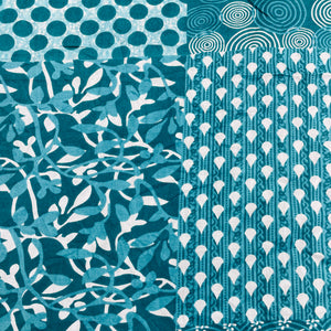 Green Geometerical Print Cotton Fabric - TradeUNO