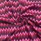 Maroon & Multicolor Chevron Print Cotton Fabric - TradeUNO