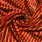 Premium Red Lehariya Print Satin Fabric