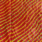 Premium Red Lehariya Print Satin Fabric