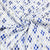 White & Blue Ikkat Sequence Thread Embroidery Blended Cotton Fabric - TradeUNO