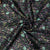 Black & Green Floral Lurex Organza Fabric - TradeUNO