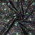 Black & Green Floral Lurex Organza Fabric - TradeUNO