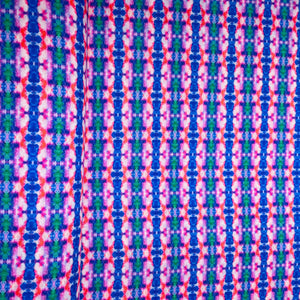 Purple & Multicolor Geometerical Print Mulmul Fabric - TradeUNO