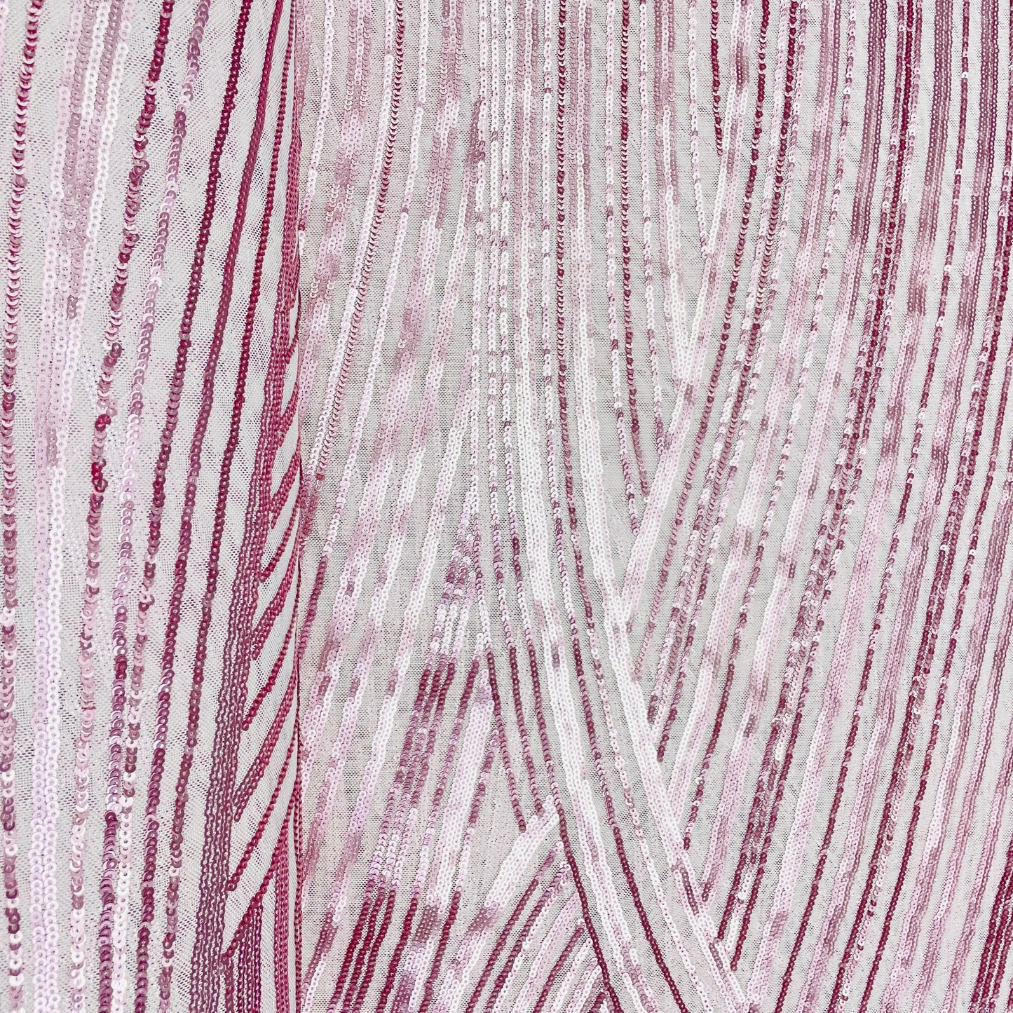 Pink Sequence Embroidery Imported Fabric - TradeUNO