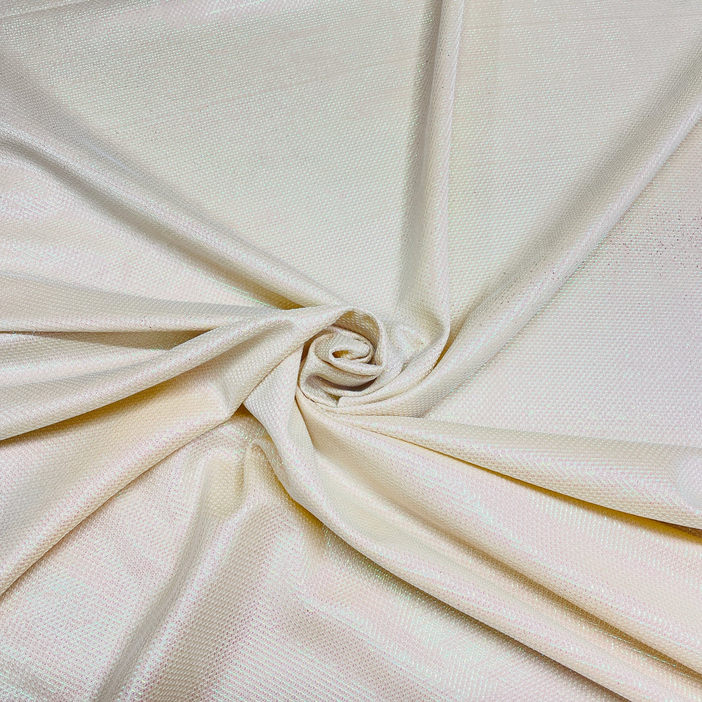 Cream Imorted Lurex Knitted Net Fabric - TradeUNO