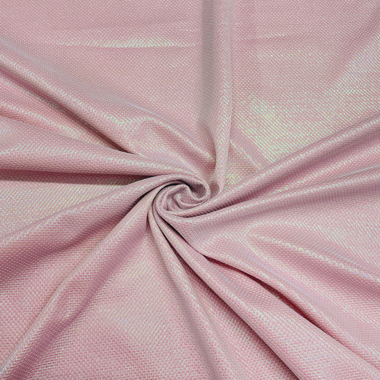 Rouge Pink Imported Lurex Knitted Fabric