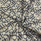 Black & Cream Batik Print Cotton Dupion Fabric - TradeUNO