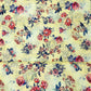 Light Yellow & Pink Floral Print Lawn Cotton Fabric - TradeUNO