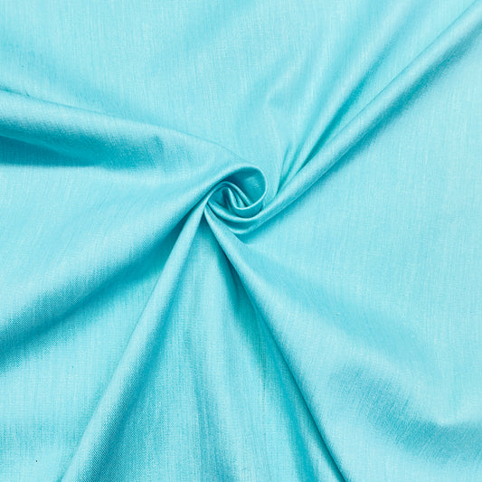 Green Solid Cotton Denim Fabric