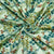 Green & Multicolor Floral Print Chinon Fabric - TradeUNO
