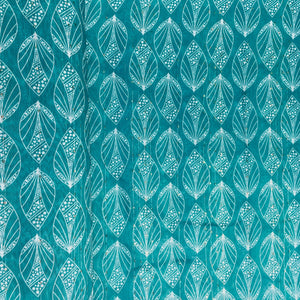 Green Floral Sequence Chanderi Fabric - TradeUNO