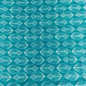 Green Floral Sequence Chanderi Fabric - TradeUNO