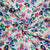 White & Multicolor Floral Sequence Chanderi Fabric - TradeUNO