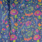 Navy Blue & Multicolor Floral Sequence Chanderi Fabric - TradeUNO