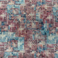 Blue & Multicolor Traditional Print Chinon Fabric - TradeUNO