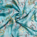 Green Traditonal Print Viscose Chinon