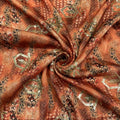 Brown Traditonal Print Viscose Chinon