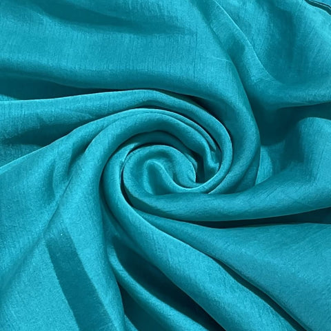 Premium Turquoise Green Solid Bemberg Silk Fabric