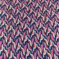 Premium Blue Red Ikkat Print French Crepe Fabric