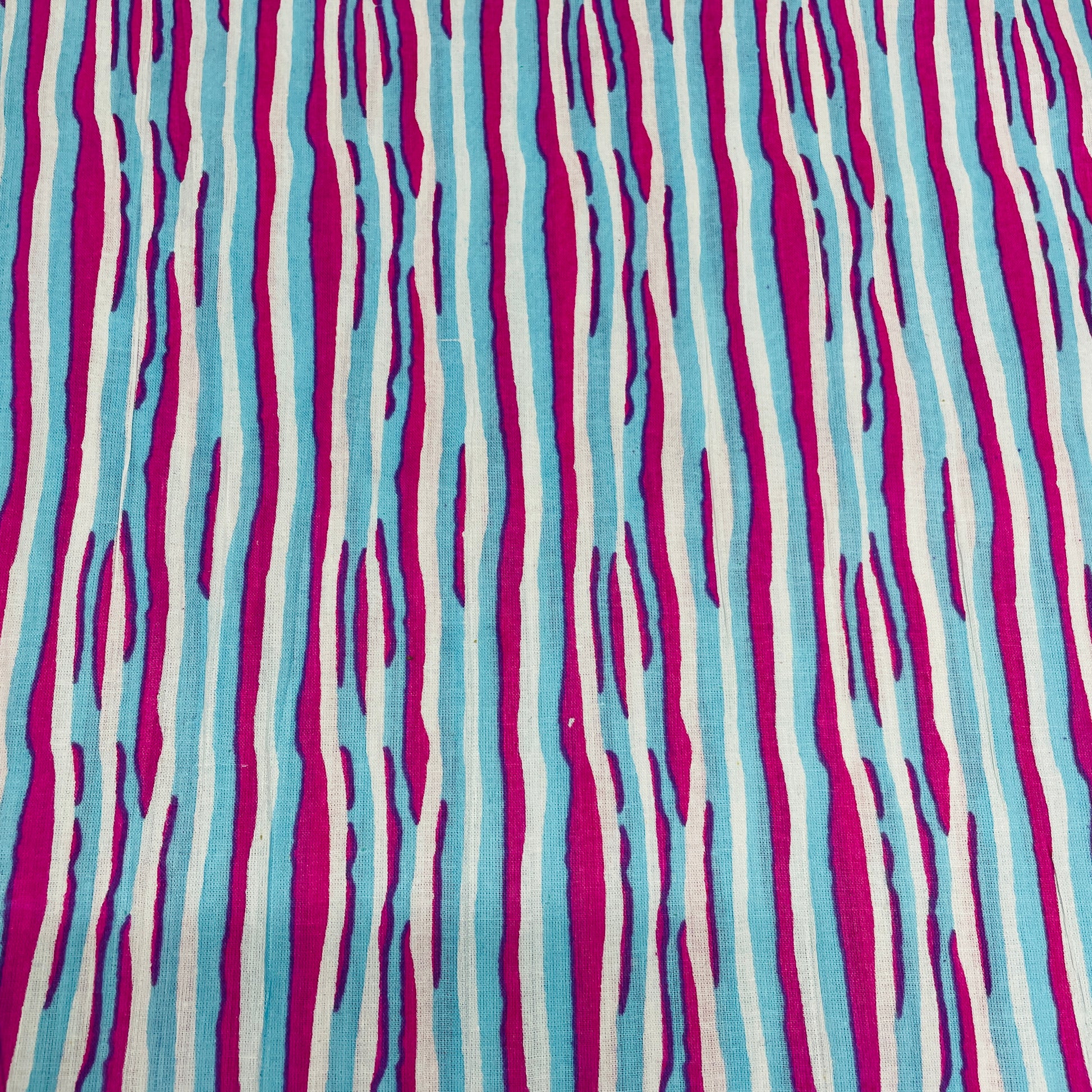 Multicolor Stripe Print Cotton Fabric - TradeUNO