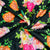 Black & Multicolor Floral Print Modal Satin Fabric - TradeUNO
