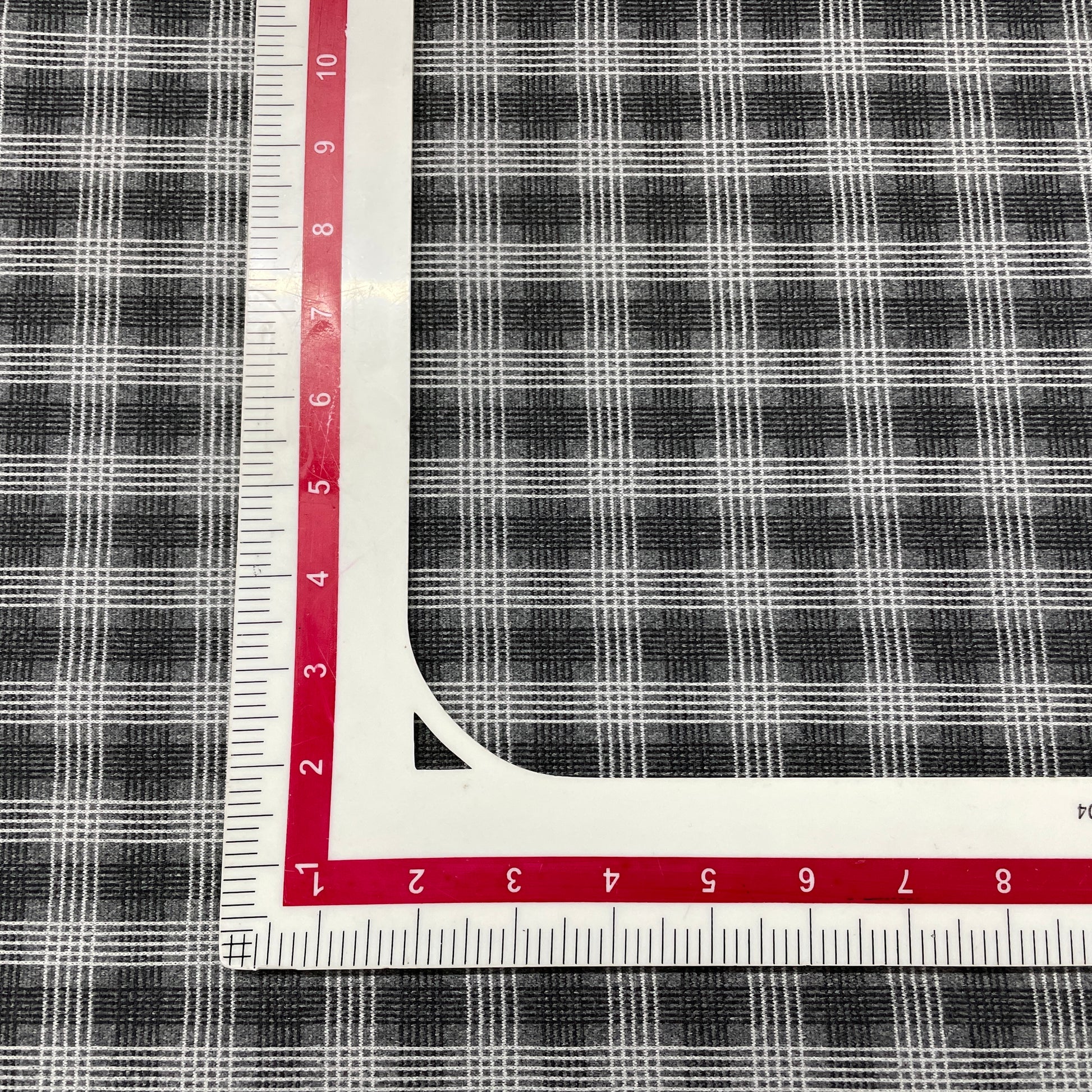Grey & White Checks Tweed Woollen Fabric - TradeUNO