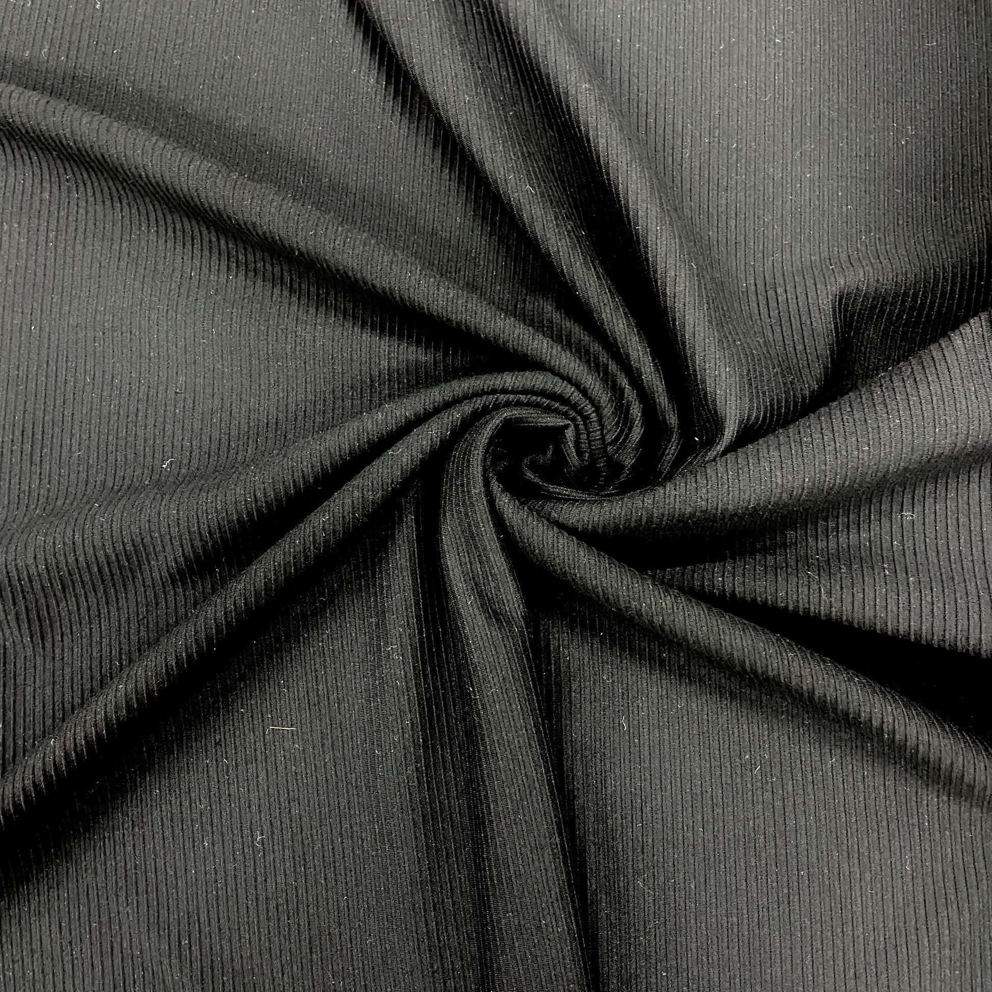 Black Stripe Whoollen Suitings Fabric - TradeUNO