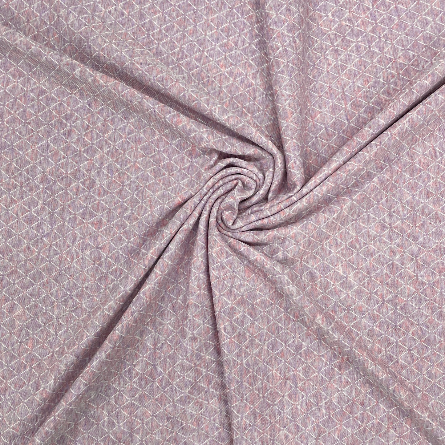 Multicolor Geomatrical Print Woollen Suitings Fabric - TradeUNO