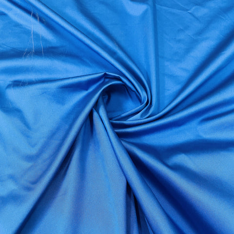 Classic Blue Solid Victoria Satin Fabric
